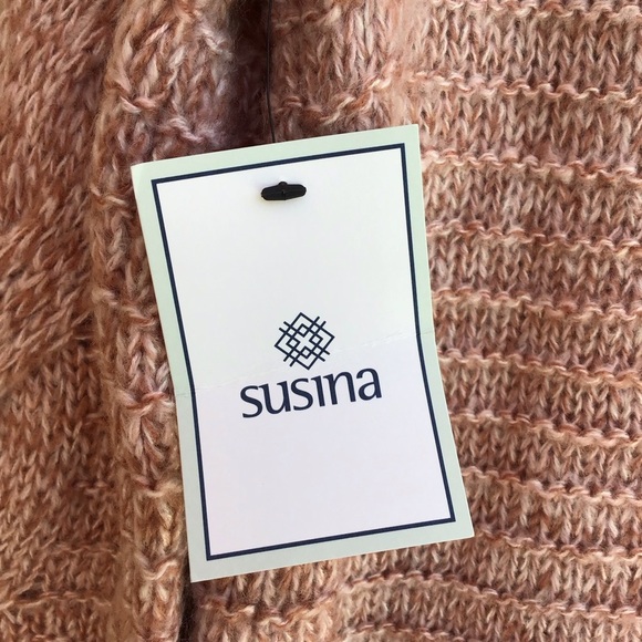 Susina Pink Tan Chunky Pullover Sweater NEW - Picture 6 of 6